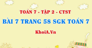 Bài 7 trang 58 SGK Toán 7 tập 2 Chân trời sáng tạo